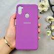 قاب گوشی Galaxy A11 / M11 سامسونگ سیلیکونی اورجینال پاک کنی درجه یک زیربسته بنفش کد 110528