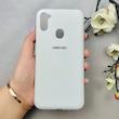 قاب گوشی Galaxy A11 / M11 سامسونگ سیلیکونی اورجینال پاک کنی درجه یک زیربسته سفید کد 110529