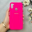 قاب گوشی Galaxy A11 / M11 سامسونگ سیلیکونی اورجینال پاک کنی درجه یک زیربسته سرخابی کد 110536