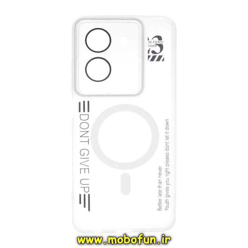 قاب گوشی Redmi A5 / Poco C71 شیائومی اورجینال متال کیس Metal طرح ژله ای شفاف طرح مگ سیف محافظ لنز دار بی رنگ کد 95179