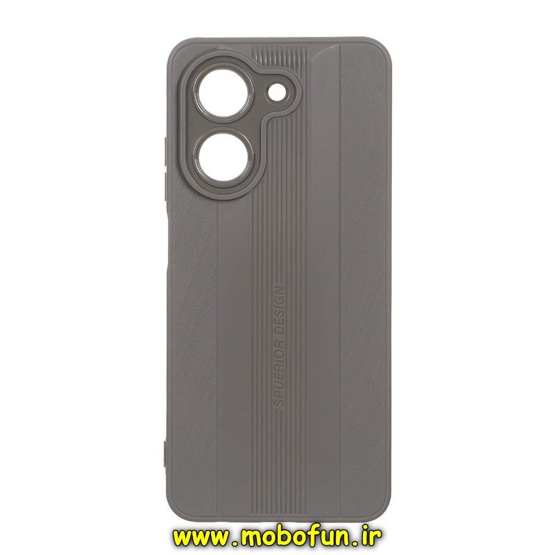 قاب گوشی Redmi A5 / Poco C71 شیائومی Spuerior Design سیلیکونی ژله ای محافظ لنز دار خاکستری کد 95189