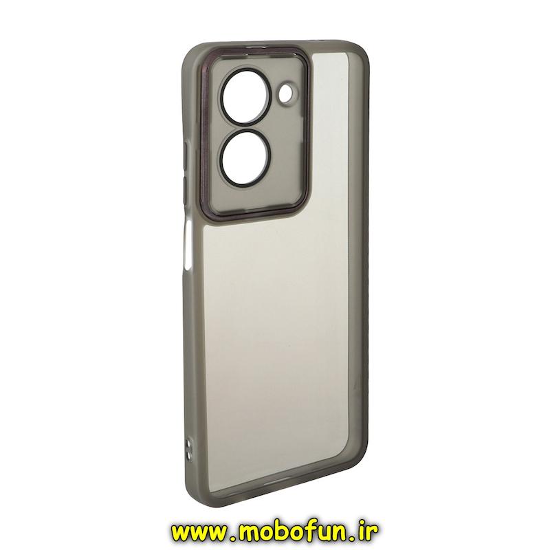 قاب گوشی Redmi A5 / Poco C71 شیائومی اورجینال متال کیس Metal طرح ژله ای شفاف محافظ لنز دار مشکی کد 95192