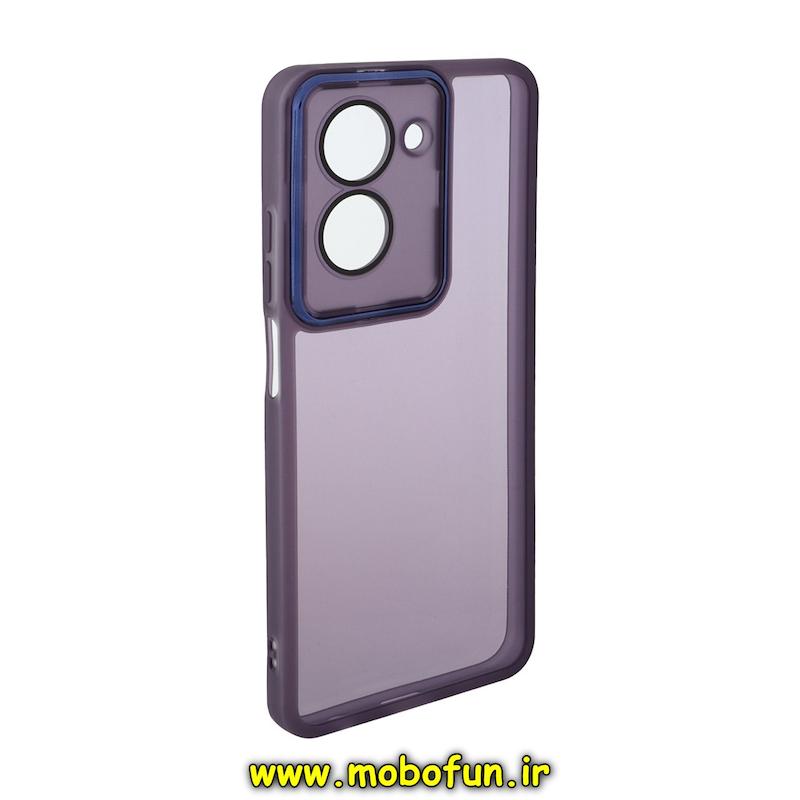 قاب گوشی Redmi A5 / Poco C71 شیائومی اورجینال متال کیس Metal طرح ژله ای شفاف محافظ لنز دار بنفش کد 95194