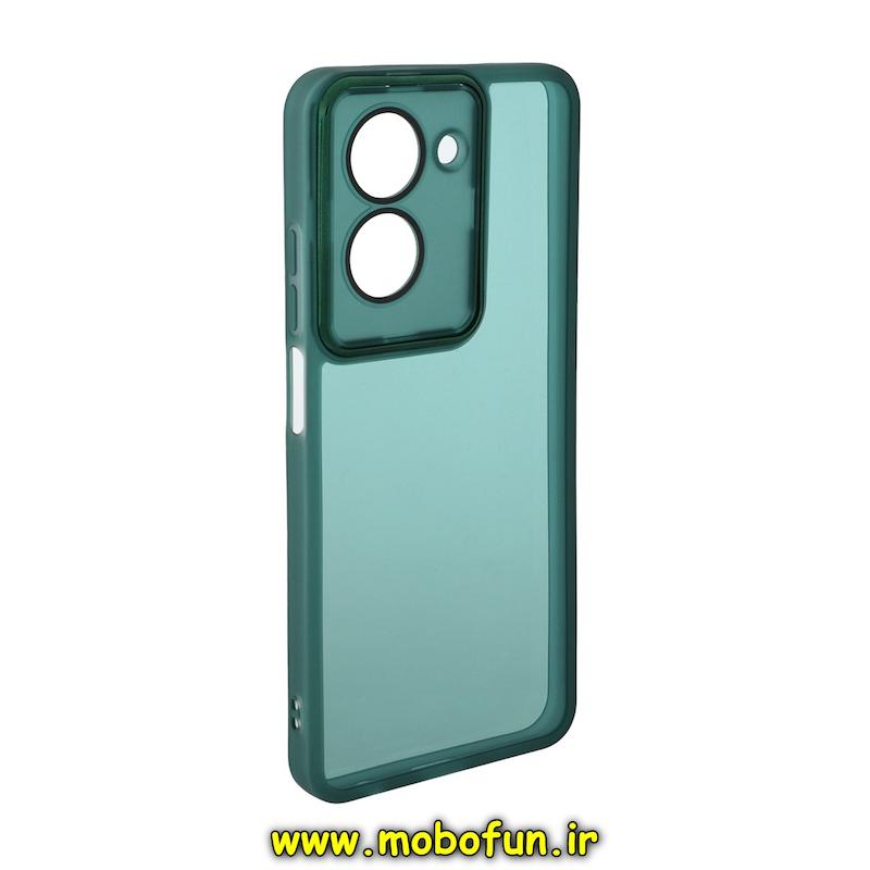 قاب گوشی Redmi A5 / Poco C71 شیائومی اورجینال متال کیس Metal طرح ژله ای شفاف محافظ لنز دار سبز کد 95195