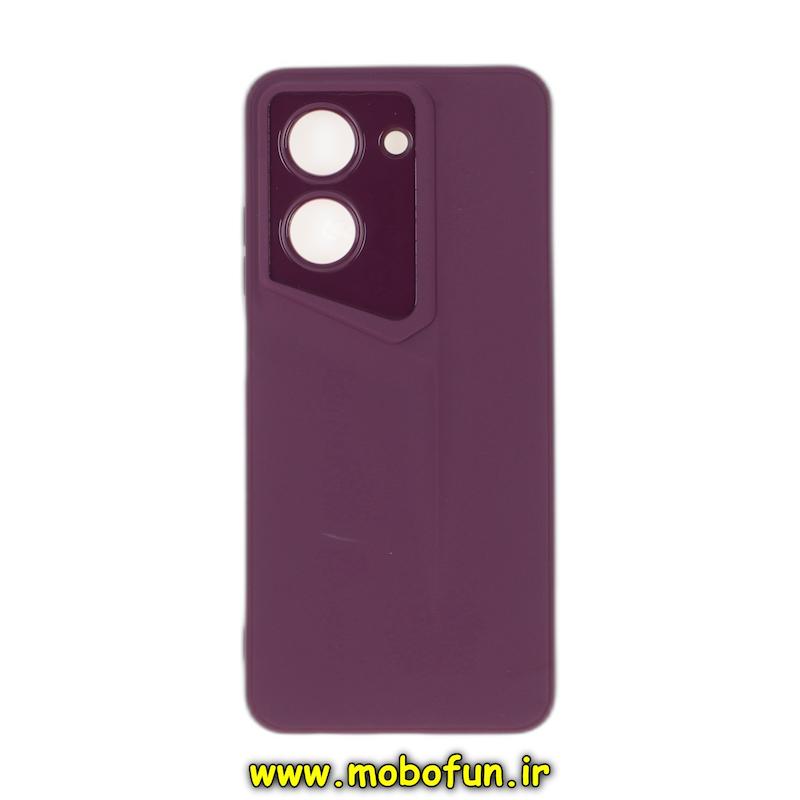 قاب گوشی Redmi A5 / Poco C71 شیائومی Porsche Design سیلیکونی ژله ای محافظ لنز دار بنفش کد 95199