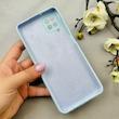 قاب گوشی Galaxy A12 / M12 سامسونگ سیلیکونی اورجینال پاک کنی درجه یک زیربسته آبی روشن کد 110549