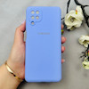 قاب گوشی Galaxy A12 / M12 سامسونگ سیلیکونی اورجینال پاک کنی درجه یک زیربسته آبی کد 110550
