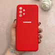 قاب گوشی Galaxy A13 4G سامسونگ سیلیکونی اورجینال پاک کنی درجه یک زیربسته قرمز کد 110557
