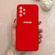 قاب گوشی Galaxy A13 4G سامسونگ سیلیکونی اورجینال پاک کنی درجه یک زیربسته قرمز کد 110558