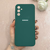 قاب گوشی Galaxy A14 سامسونگ سیلیکونی اورجینال پاک کنی درجه یک زیربسته سبز تیره کد 110577