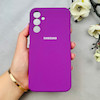 قاب گوشی Galaxy A15 سامسونگ سیلیکونی اورجینال پاک کنی درجه یک زیربسته بنفش کد 110590