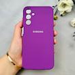 قاب گوشی Galaxy A15 سامسونگ سیلیکونی اورجینال پاک کنی درجه یک زیربسته بنفش کد 110591