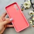 قاب گوشی Galaxy A15 سامسونگ سیلیکونی اورجینال پاک کنی درجه یک زیربسته صورتی کد 110601