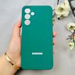 قاب گوشی Galaxy A16 سامسونگ سیلیکونی اورجینال پاک کنی درجه یک زیربسته سبز کد 110609