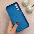 قاب گوشی Galaxy A24 سامسونگ سیلیکونی اورجینال پاک کنی درجه یک زیربسته آبی کد 110660