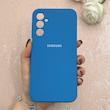 قاب گوشی Galaxy A24 سامسونگ سیلیکونی اورجینال پاک کنی درجه یک زیربسته آبی کد 110661