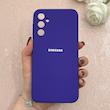 قاب گوشی Galaxy A24 سامسونگ سیلیکونی اورجینال پاک کنی درجه یک زیربسته بنفش تیره کد 110668