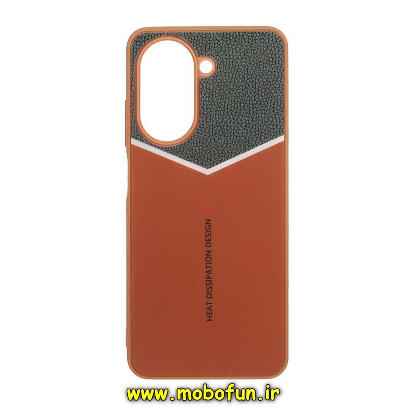 قاب گوشی Redmi A5 / Poco C71 شیائومی پشت گلس آینه ای Heat قهوه ای کد 95228