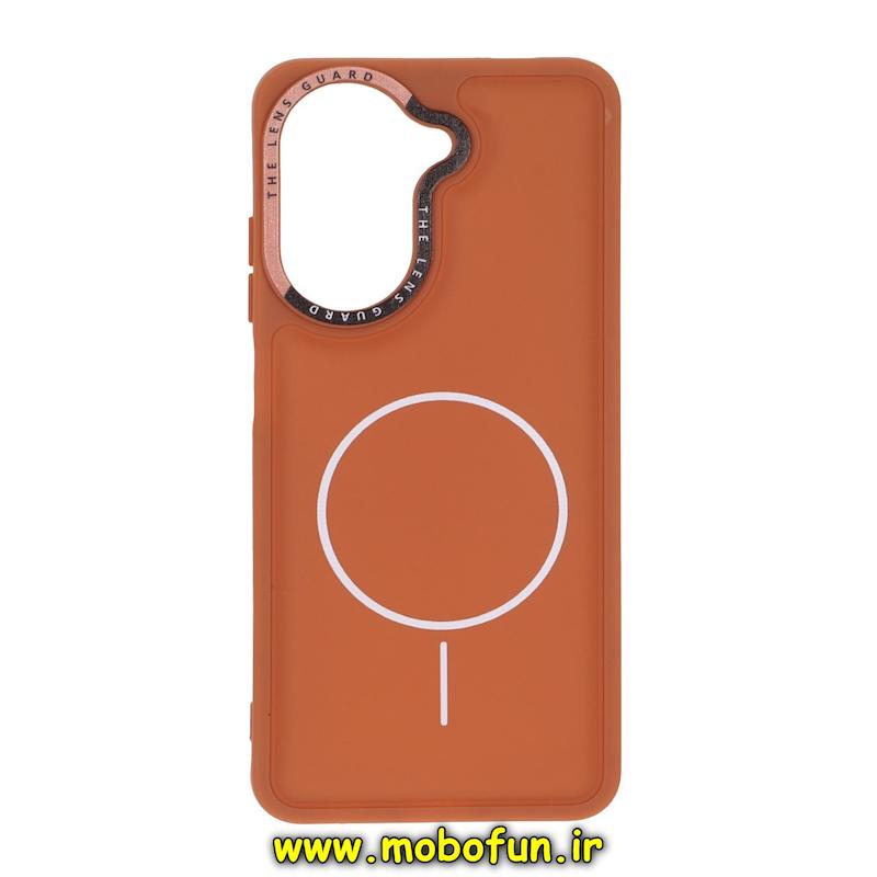 قاب گوشی Redmi A5 / Poco C71 شیائومی سیلیکونی پافر اسپرت طرح مگ سیف قهوه ای کد 95247