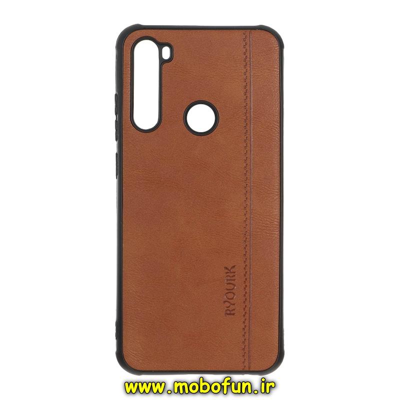 قاب گوشی Redmi Note 8T شیائومی طرح ژله ای چرمی ساده Ryourk قهوه ای کد 95314