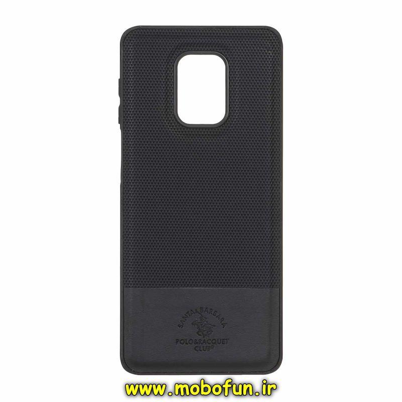 قاب گوشی Redmi Note 9S / Redmi Note 9 Pro شیائومی چرمی سوزنی کلاسیک POLO پولو سخت HARD مشکی کد 95330