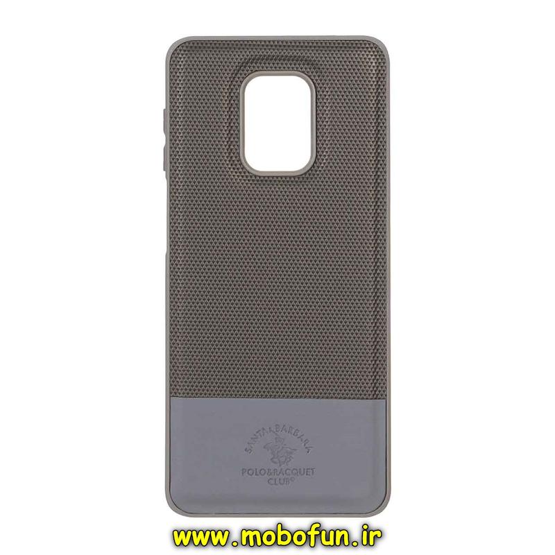 قاب گوشی Redmi Note 9S / Redmi Note 9 Pro شیائومی چرمی سوزنی کلاسیک POLO پولو سخت HARD خاکستری کد 95331