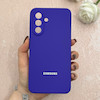 قاب گوشی Galaxy A36 سامسونگ سیلیکونی اورجینال پاک کنی درجه یک زیربسته بنفش تیره کد 110708