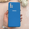 قاب گوشی Galaxy A71 سامسونگ سیلیکونی اورجینال پاک کنی درجه یک زیربسته آبی کد 110756