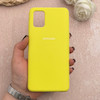 قاب گوشی Galaxy A71 سامسونگ سیلیکونی اورجینال پاک کنی درجه یک زیربسته زرد کد 110763