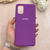 قاب گوشی Galaxy A71 سامسونگ سیلیکونی اورجینال پاک کنی درجه یک زیربسته بنفش کد 110766