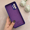 قاب گوشی Galaxy A72 سامسونگ سیلیکونی اورجینال پاک کنی درجه یک زیربسته بنفش تیره کد 110772