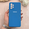 قاب گوشی Galaxy A73 سامسونگ سیلیکونی اورجینال پاک کنی درجه یک زیربسته آبی کد 110784