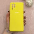 قاب گوشی Galaxy A22 4G / Galaxy M32 4G سامسونگ سیلیکونی اورجینال پاک کنی درجه یک زیربسته زرد کد 110788