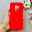 قاب گوشی Galaxy S9 Plus سامسونگ سیلیکونی اورجینال پاک کنی درجه یک زیربسته قرمز کد 110820