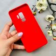 قاب گوشی Galaxy S9 Plus سامسونگ سیلیکونی اورجینال پاک کنی درجه یک زیربسته قرمز کد 110820