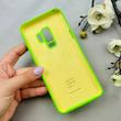 قاب گوشی Galaxy S9 Plus سامسونگ سیلیکونی اورجینال پاک کنی درجه یک زیربسته سبز فسفری کد 110823