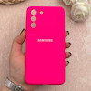 قاب گوشی Galaxy S21 FE سامسونگ سیلیکونی اورجینال پاک کنی درجه یک زیربسته سرخابی کد 110829