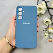 قاب گوشی Galaxy S23 FE سامسونگ سیلیکونی اورجینال پاک کنی درجه یک زیربسته آبی کد 110833