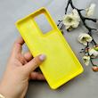 قاب گوشی Galaxy S21 Ultra سامسونگ سیلیکونی اورجینال پاک کنی درجه یک زیربسته زرد کد 110838