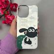 قاب گوشی iPhone 16 Pro Max آیفون موج دار VERSAILLES سه بعدی لنز کرومی طرح بره ناقلا کد 111225