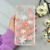 قاب گوشی Galaxy A06 سامسونگ شفاف PC CASE شفاف پشت طلق فانتزی طرح گل کد 110875