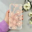 قاب گوشی Galaxy A17 سامسونگ شفاف PC CASE شفاف پشت طلق فانتزی طرح گل کد 110886