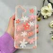 قاب گوشی Galaxy A17 سامسونگ شفاف PC CASE شفاف پشت طلق فانتزی طرح گل کد 110892
