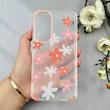 قاب گوشی Galaxy A55 سامسونگ شفاف PC CASE شفاف پشت طلق فانتزی طرح گل کد 110915