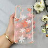 قاب گوشی Galaxy S24 FE سامسونگ شفاف PC CASE شفاف پشت طلق فانتزی طرح گل کد 110960