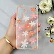 قاب گوشی Galaxy S25 FE سامسونگ شفاف PC CASE شفاف پشت طلق فانتزی طرح گل کد 110968
