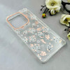 قاب گوشی Redmi Note 14 4G شیائومی شفاف PC CASE شفاف پشت طلق فانتزی طرح گل کد 110973