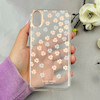 قاب گوشی iPhone X / iPhone XS آیفون شفاف PC CASE شفاف پشت طلق فانتزی طرح گل کد 111009