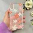 قاب گوشی iPhone X / iPhone XS آیفون شفاف PC CASE شفاف پشت طلق فانتزی طرح گل کد 111011