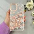 قاب گوشی iPhone 12 Pro Max آیفون شفاف PC CASE شفاف پشت طلق فانتزی طرح گل کد 111036